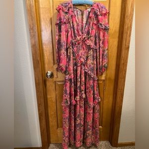 For Love and Lemons Boho dress with slit on left side, size XS